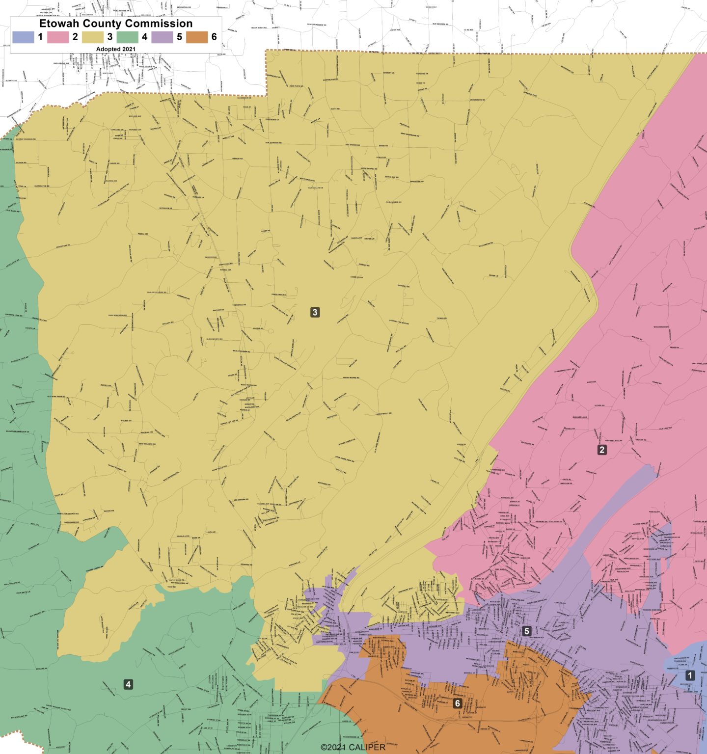 District 3 Map - Etowah County